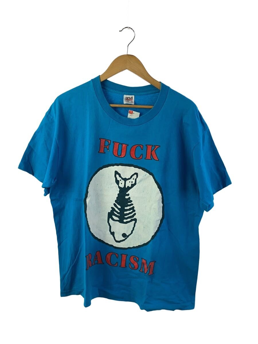 【中古】ANVIL◆90s/FISHBONE/FUCK RACISM/ティーシャツ/XL/綿織物/BLU//【メンズウェア】