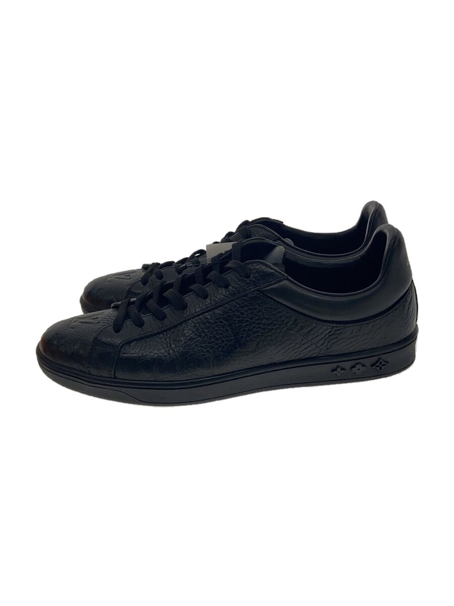 【中古】LOUIS VUITTON◆ルクセンブルグライン/書きあらわす大きさ：8/ローカットスニーカー/BLK/なめし革【シューズ】