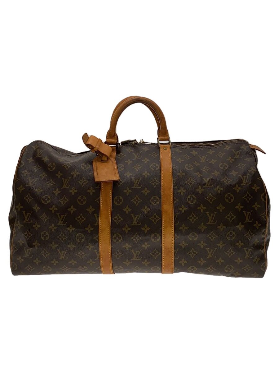 【中古】LOUIS VUITTON◆キーポル・バンドリエール55_モノグラム・帆布_BRW/PVC/BRW【御徒面子】