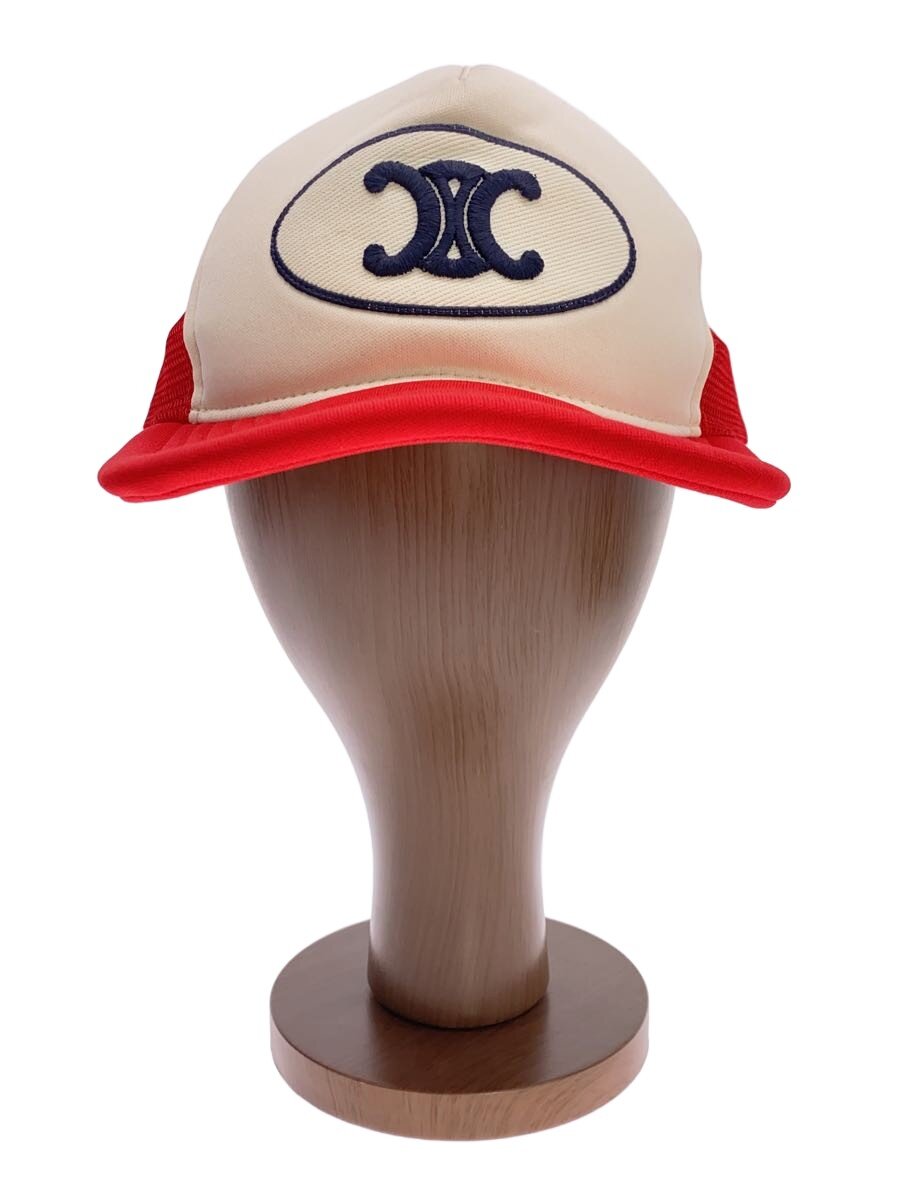 【中古】CELINE◆triomphe mesh cap/L/ポリエステル/RED/メンズ/2AU5U703W【服飾雑貨他】｜2ｎｄ STREET 店