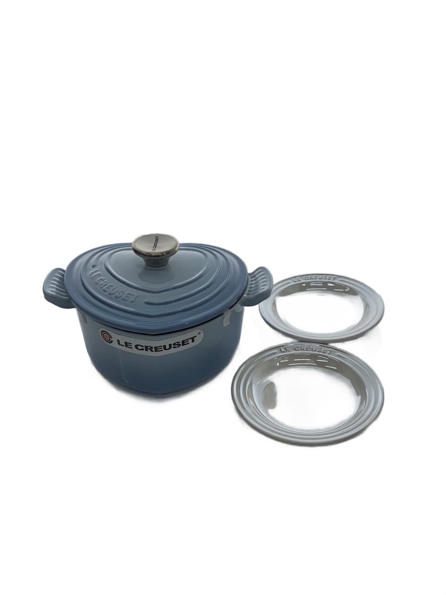 【中古】LE CREUSET◆鍋/電気容量:2L/大いさ:18糎/3点書き割り/BLU【勝手もと装置】