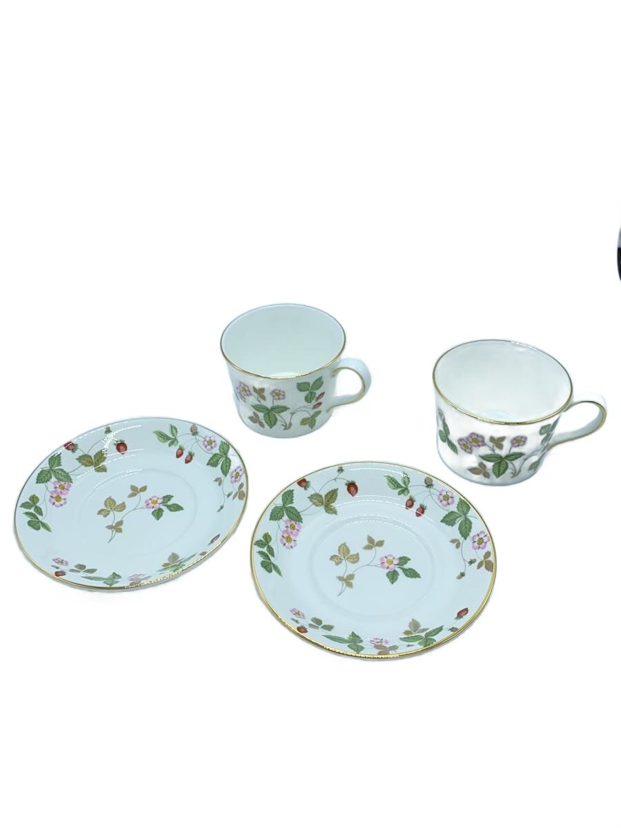 【中古】WEDGWOOD◆カップ&ソーサー/4点セット/WHT【キッチン用品】
