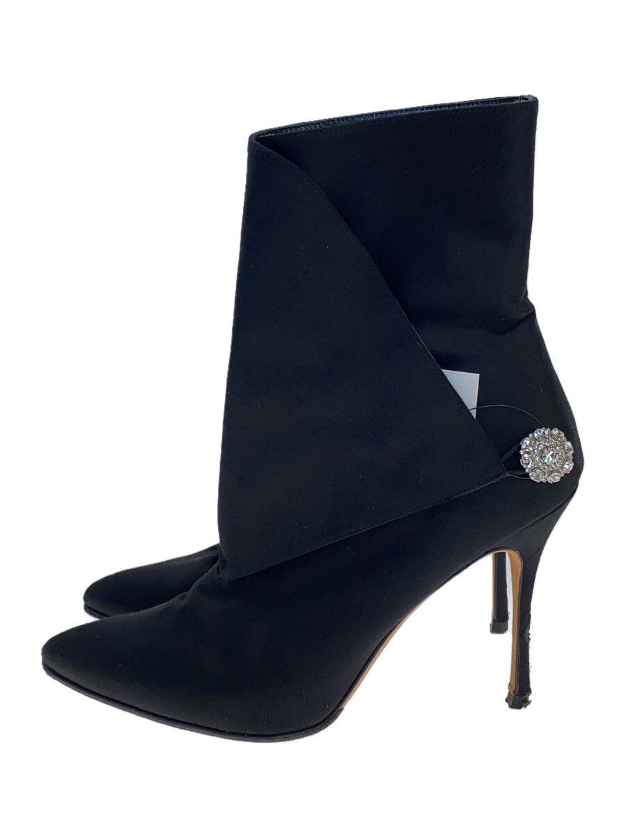 【中古】MANOLO BLAHNIK◆DIAZHIGRI/ショートブーツ/39/BLK【シューズ】|2nd STREET 店