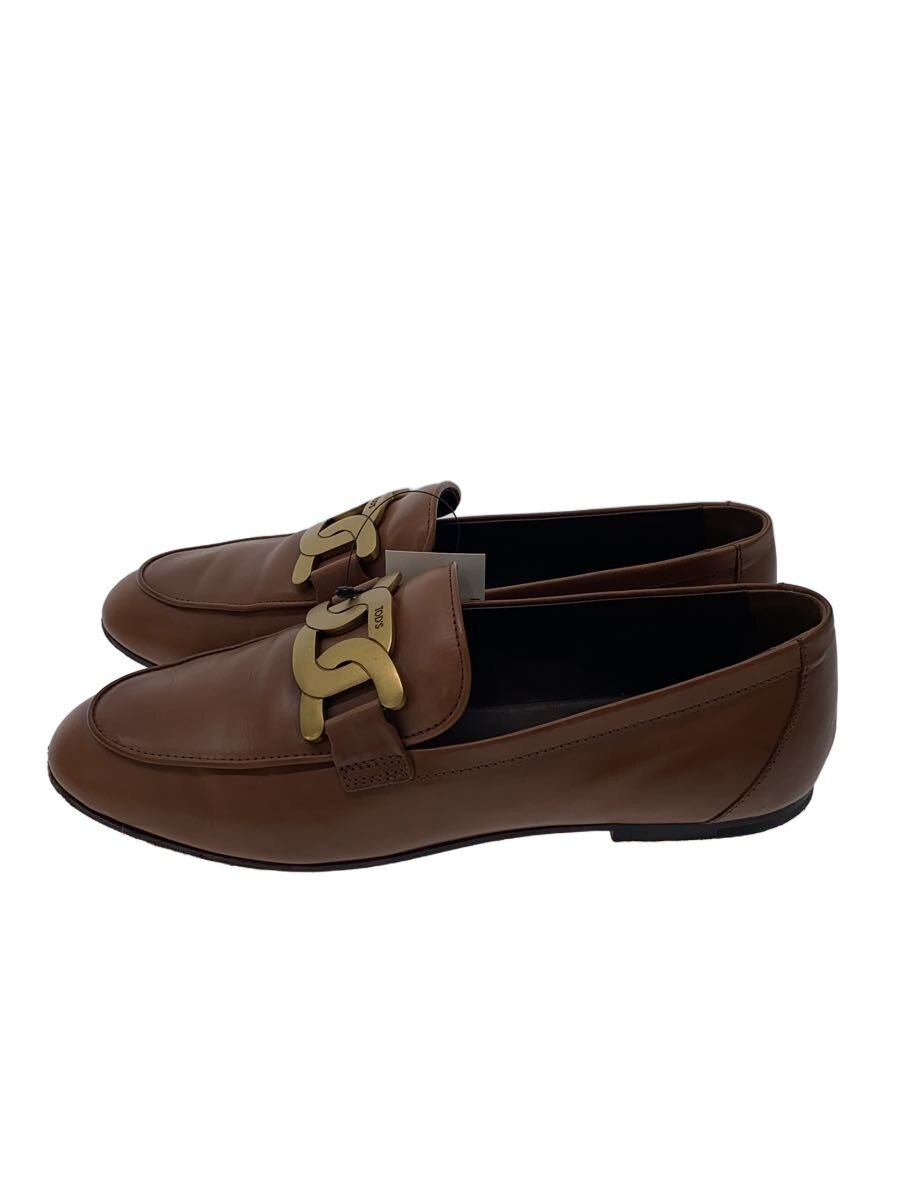 【中古】TOD’S◆置き目毛皮/37/BRW/なめし革【シューズ】