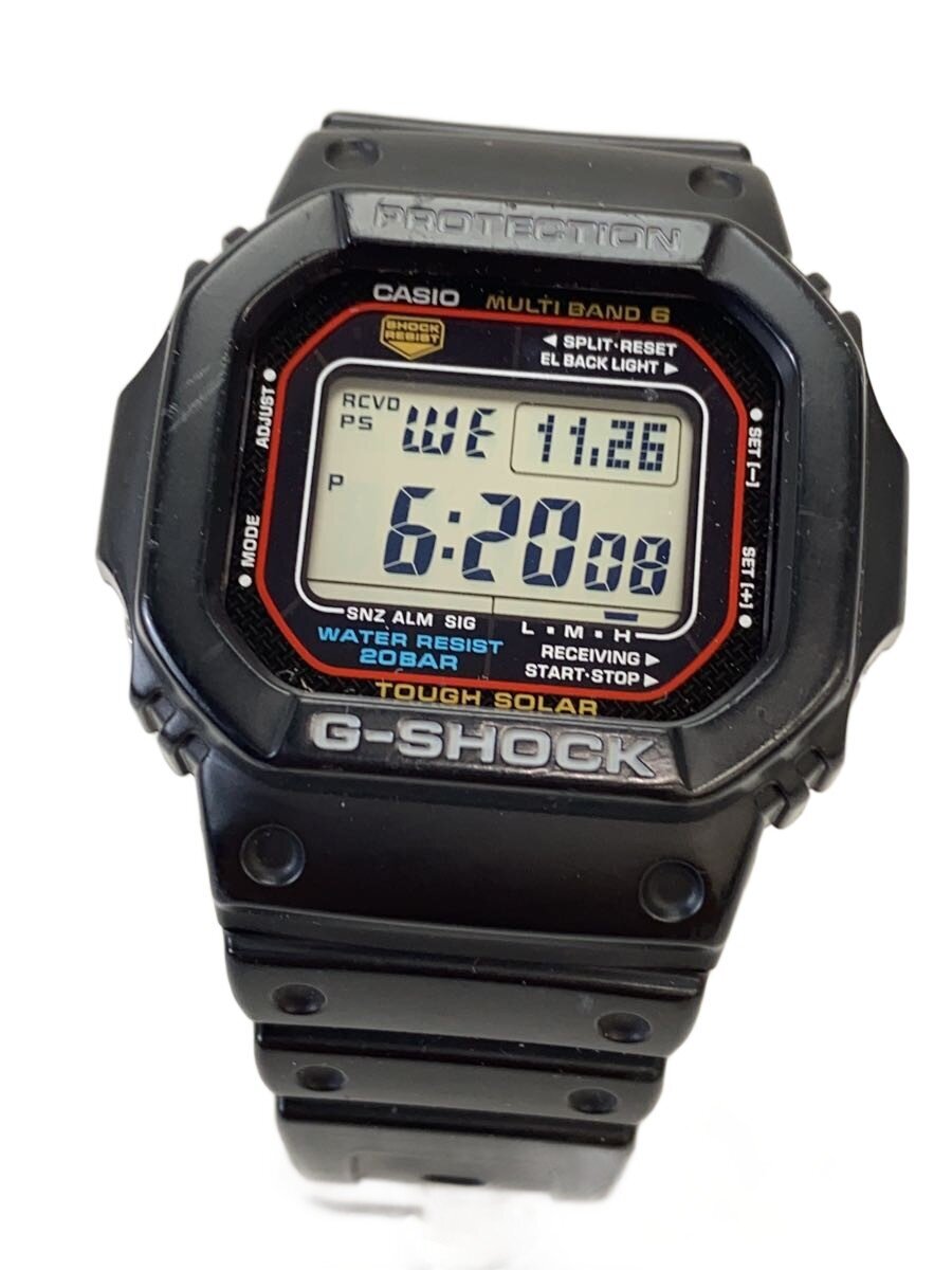 【中古】CASIO◆ソーラーウオッチ・G-SHOCK/デジタル/BLK/? NULL ?【服飾雑貨他】