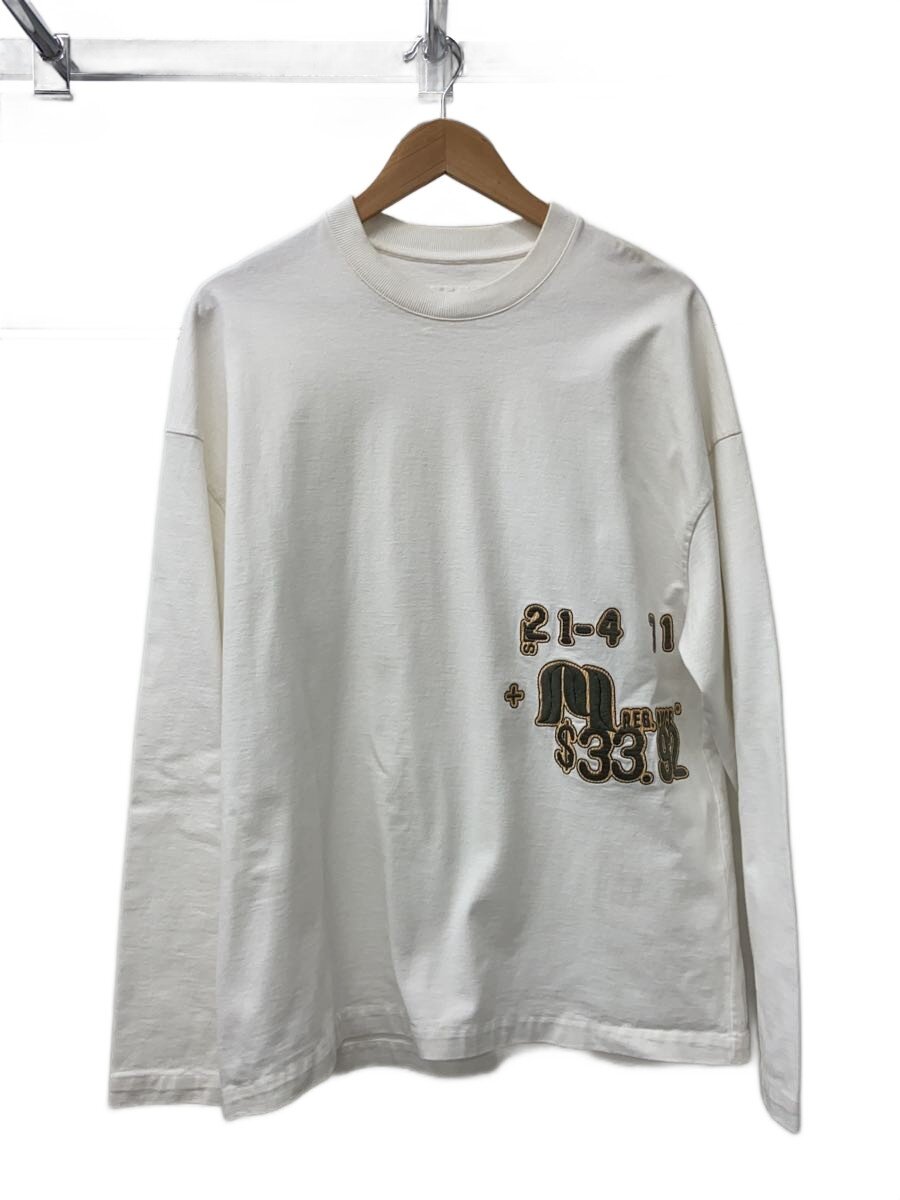 【中古】JIL SANDER◆長袖ティーシャツ/S/綿織物/WHT/JSMU707026MU24850821【メンズウェア】
