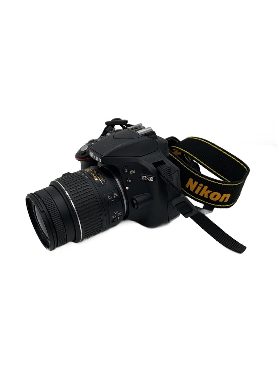 【中古】Nikon◆デジタル一眼写真機 D3300 18-55 VRII 水晶体一揃いの道具 [黒いこと]//【写真機】