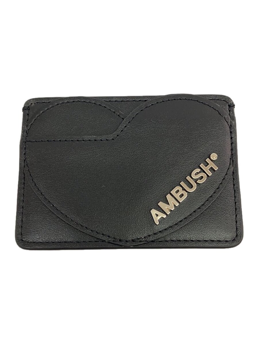 【中古】AMBUSH◆歌留多容れもの/なめし革/BLK/無地/メンズ/12115029//【服飾雑貨他】