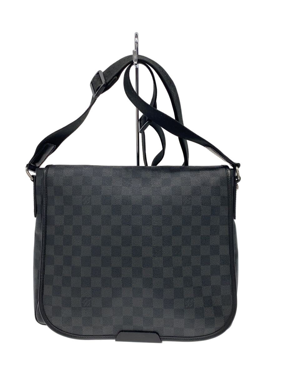 【中古】LOUIS VUITTON◆レンツォ_ダミエ・グラフィット/PVC/BLK【御徒面子】