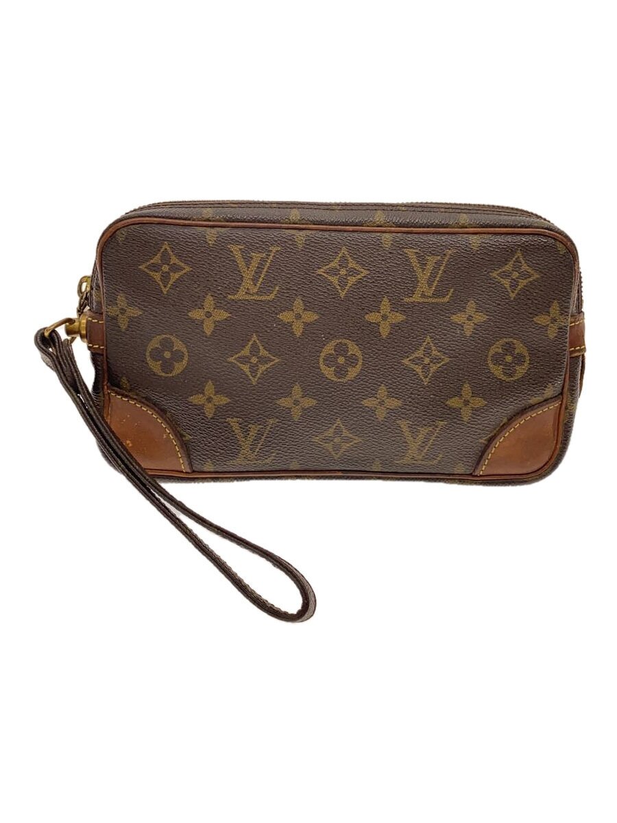 【中古】LOUIS VUITTON◆マルリー・ドラゴンヌPM_モノグラム・帆布/PVC/BRW/モノグラム【御徒面子】