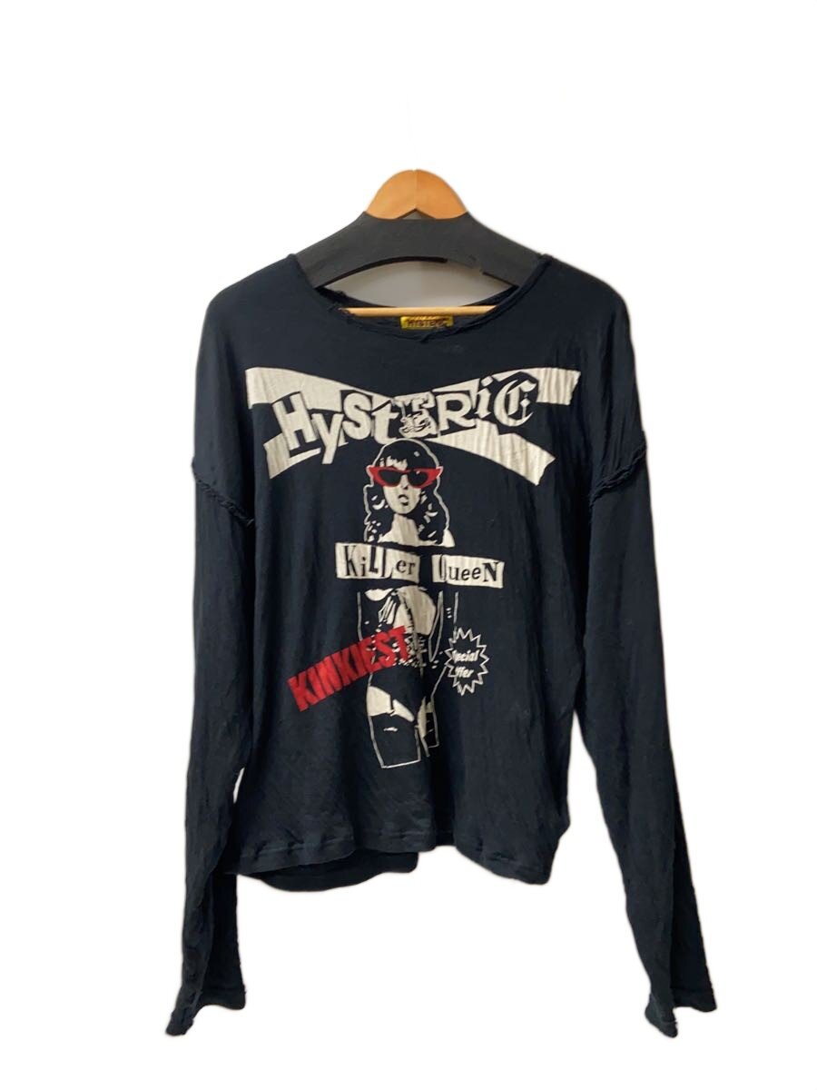 【中古】HYSTERIC GLAMOUR◆長袖Tシャツ/FREE/コットン/BLK/01253CL15【レディースウェア】|2nd STREET 店