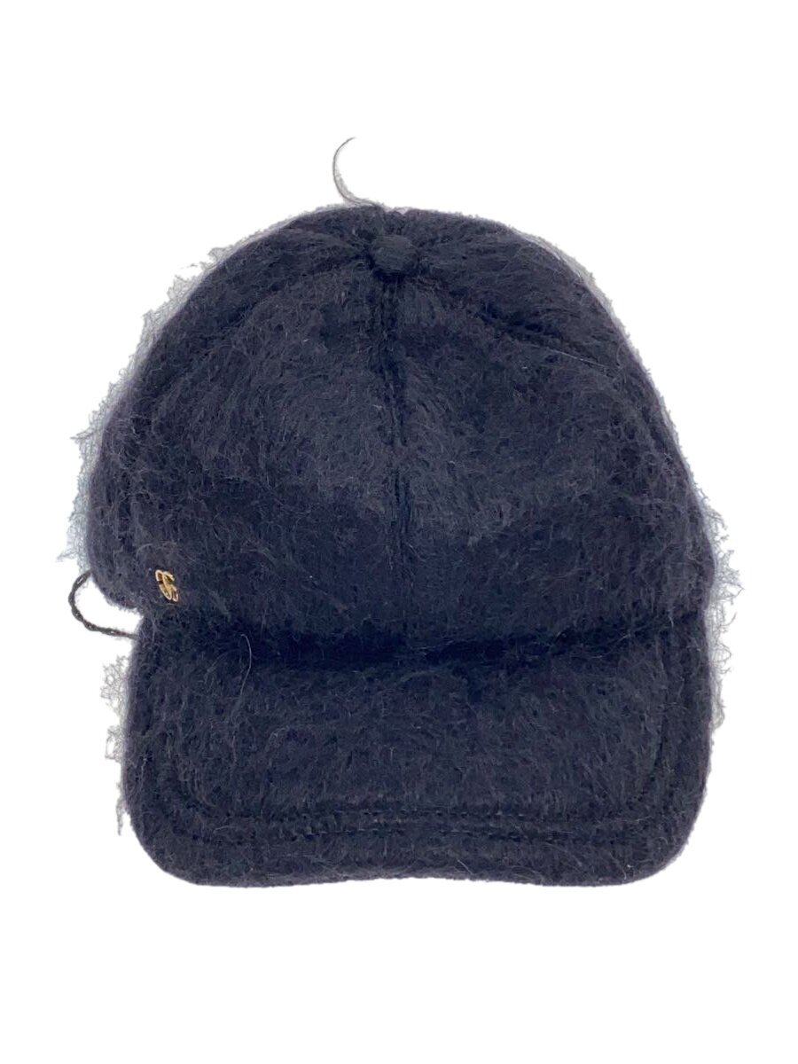 【中古】GUCCI◆旗がしら/FREE/モヘヤ/BLK/無地/レディース/729349/ダブルG【服飾雑貨他】