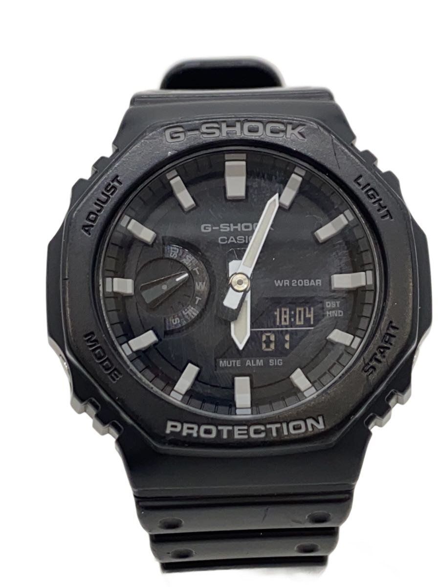 【中古】CASIO◆石英ウオッチ・G-SHOCK/デジアナ/BLK/BLK/SS【服飾雑貨他】