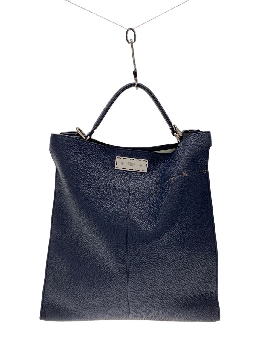 【中古】FENDI◆ピーカブー トート/トートバッグ/レザー/NVY/無地【バッグ】｜2ｎｄ STREET 店