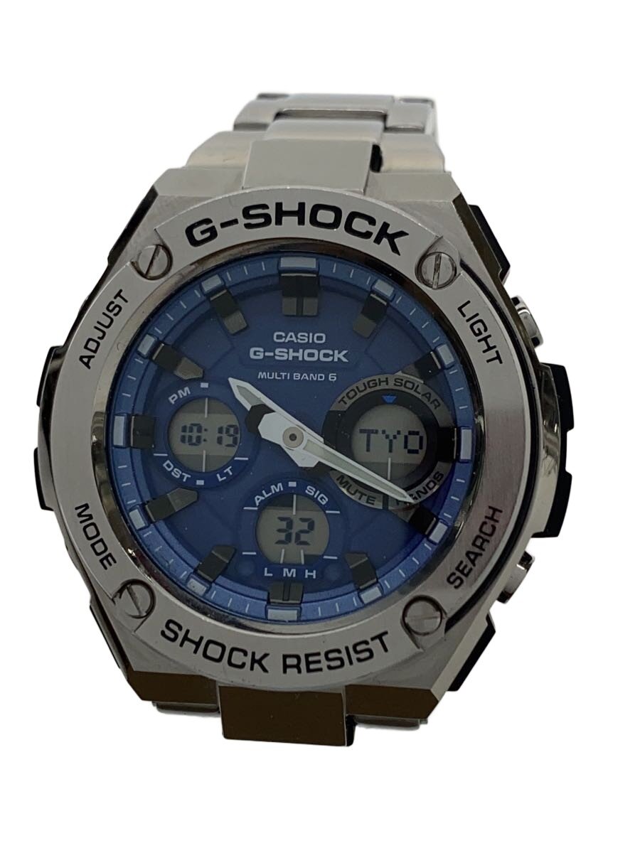【中古】CASIO◆ソーラーウオッチ/デジタル/SLV/GST-W110D-2AJF【服飾雑貨他】