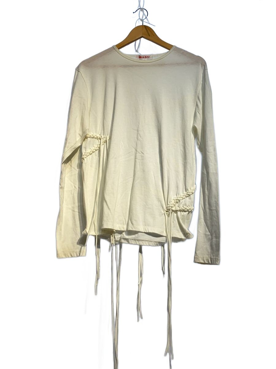 【中古】MASU◆長袖カットソー/46/綿織物/WHT/無地/MSSS-CS1122【レディースお召しもの】