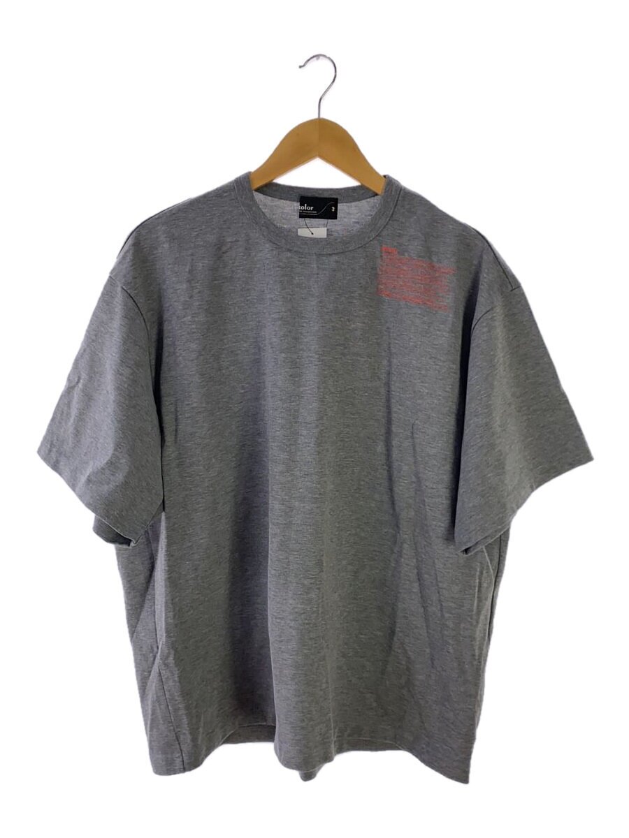 【中古】kolor◆プルオーバー/3/綿織物/GRY/刷り上げる/22SCM-T07208【メンズウェア】
