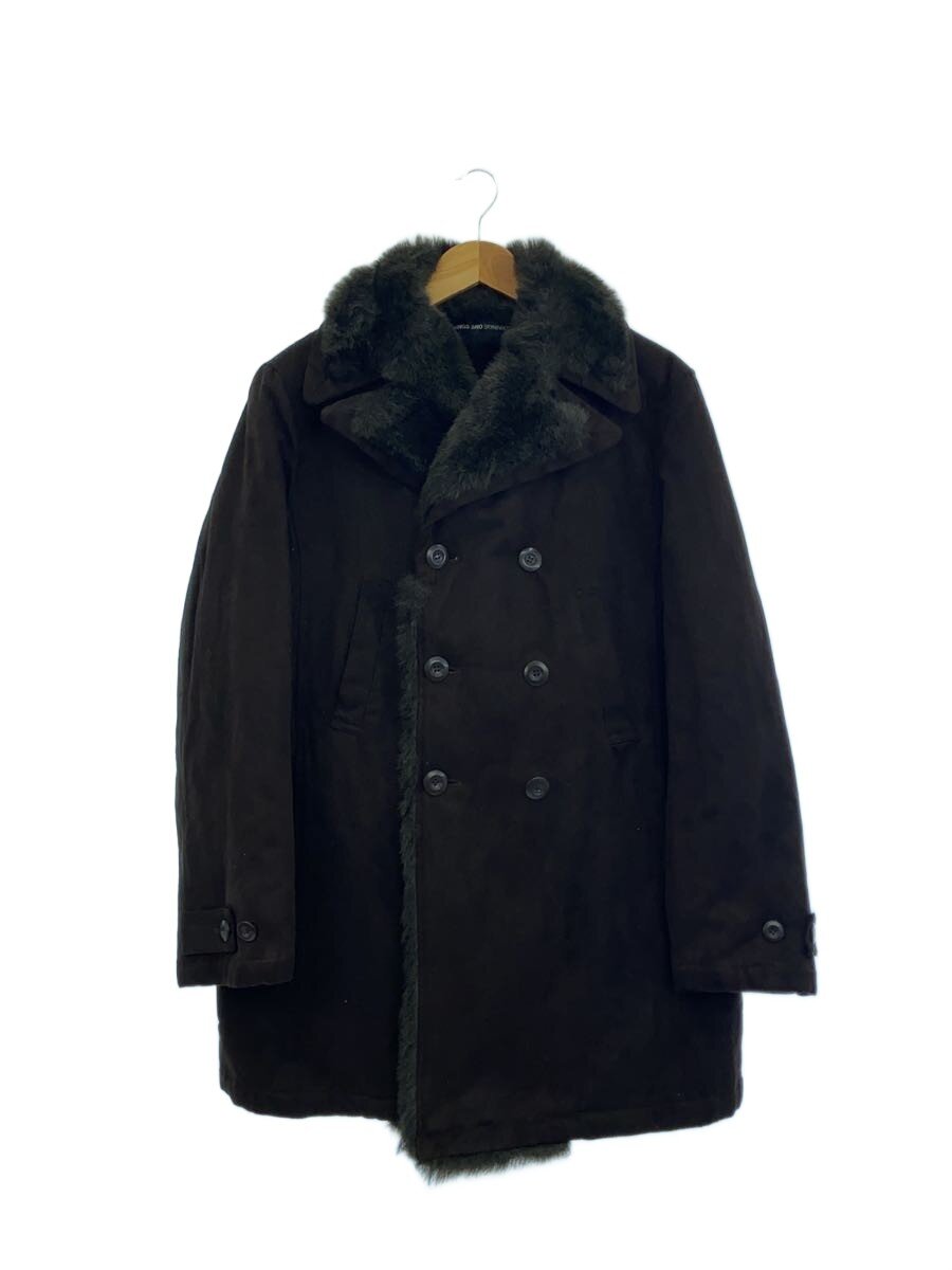 【中古】BERNINGS-SHO◆00s/Y2K/フェイクレザーダブルコート/L/コットン/BRW/無地【メンズウェア】|2nd STREET 店