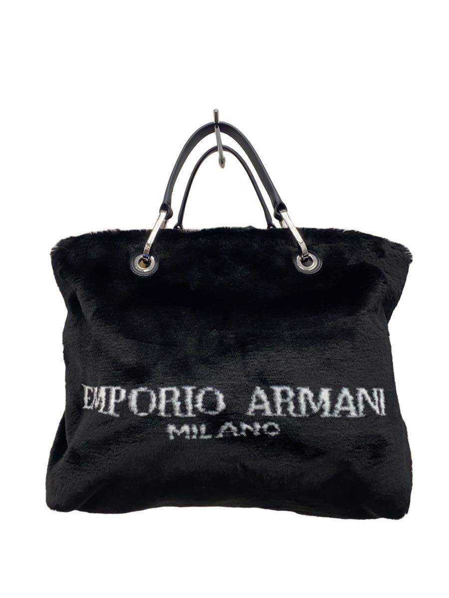 【中古】EMPORIO ARMANI◆EMPORIO ARMANI/御徒面子/毛革/黒いこと【御徒面子】
