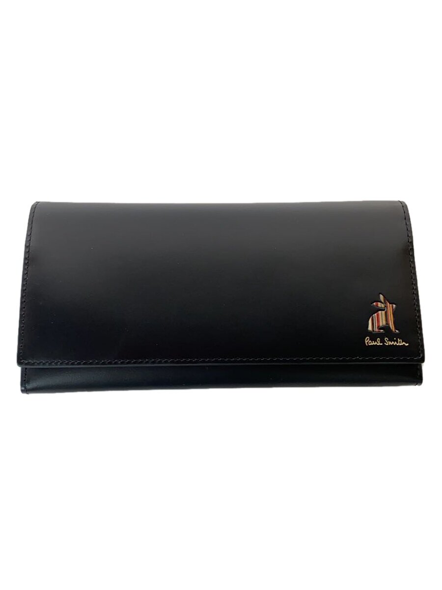 【中古】Paul Smith◆長紙入れ/なめし革/BLK/メンズ【服飾雑貨他】