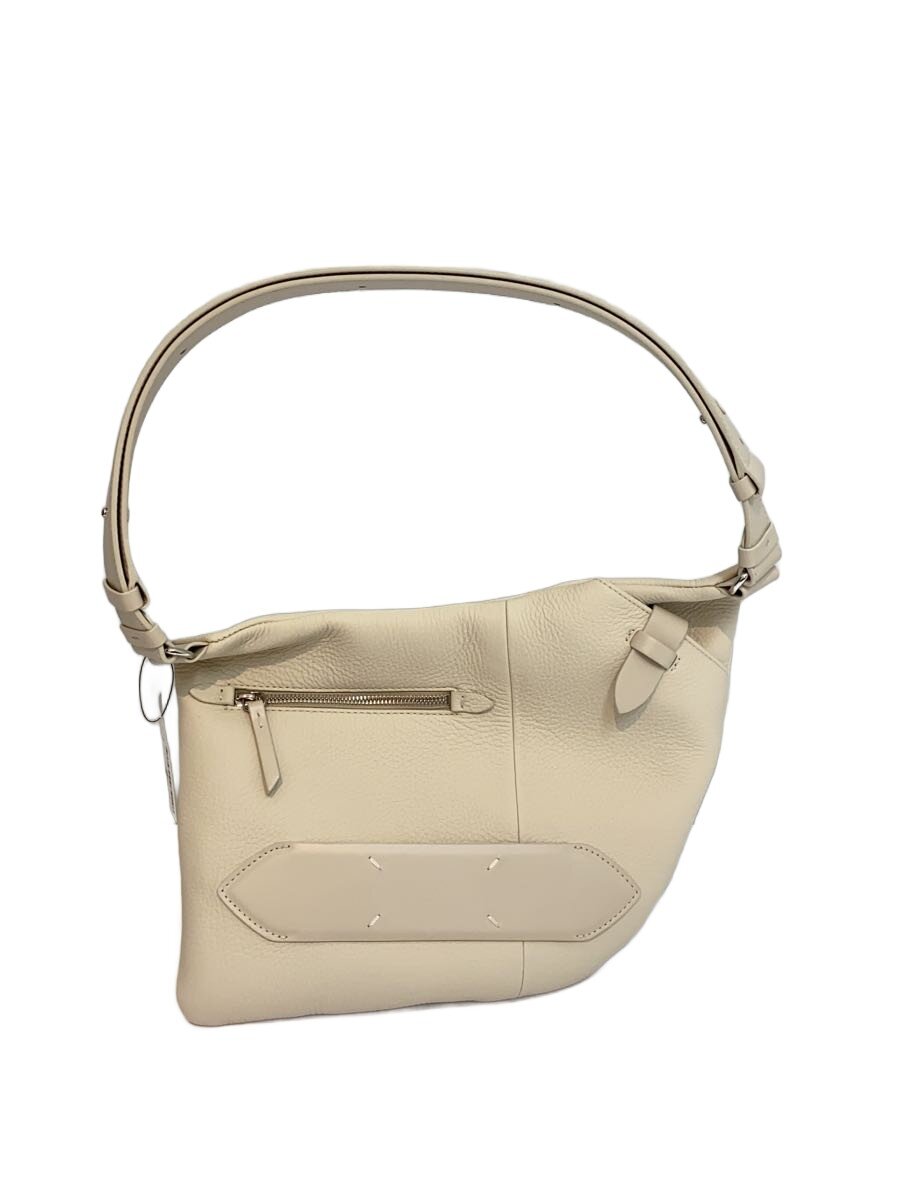 【中古】Maison Margiela◆5AC Saddle Bag /ショルダーバッグ/なめし革/白いこと/無地/SB1WG0017【御徒面子】