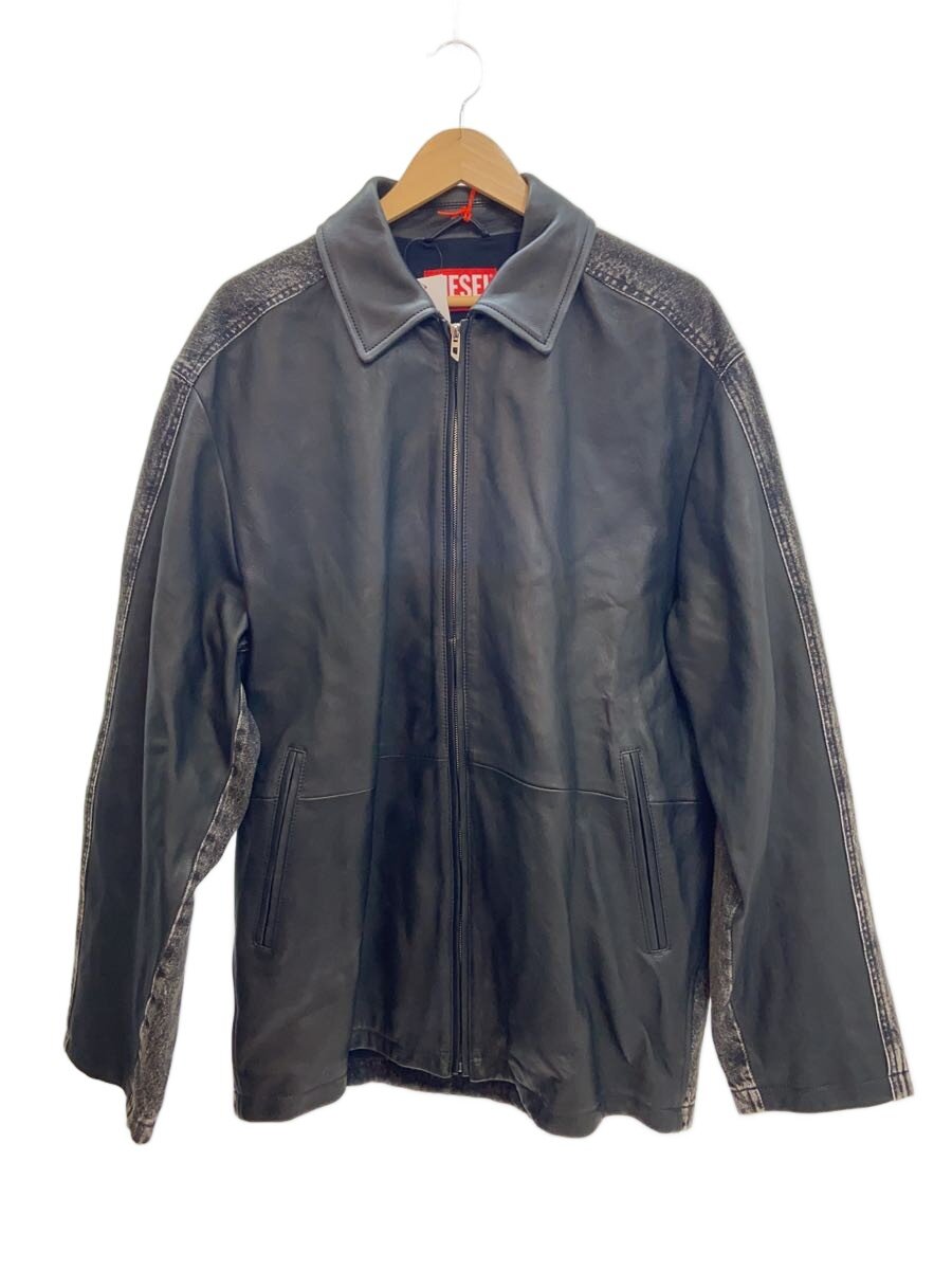 【中古】DIESEL◆なめし革上衣・上衣/50/ジーンズ/黒いこと/無地//【メンズウェア】
