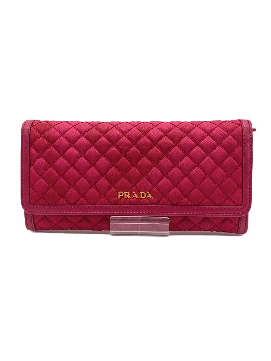 【中古】PRADA◆長紙入れ/--/PNK/無地/レディース【服飾雑貨他】