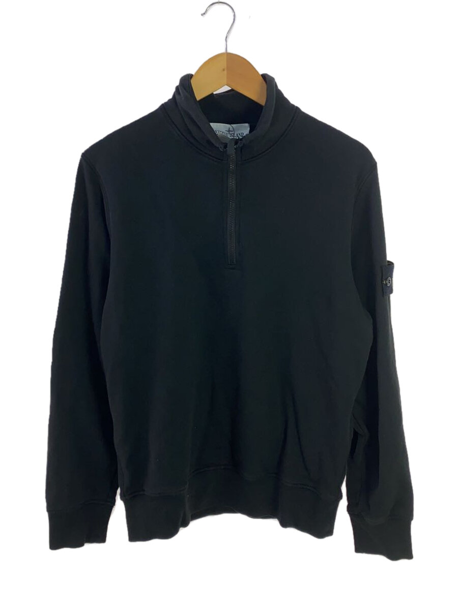 【中古】STONE ISLAND◆24SS/GARMENTDYED HALFZIP SWEAT/汗水/S/黒いこと/801561951//【メンズウェア】