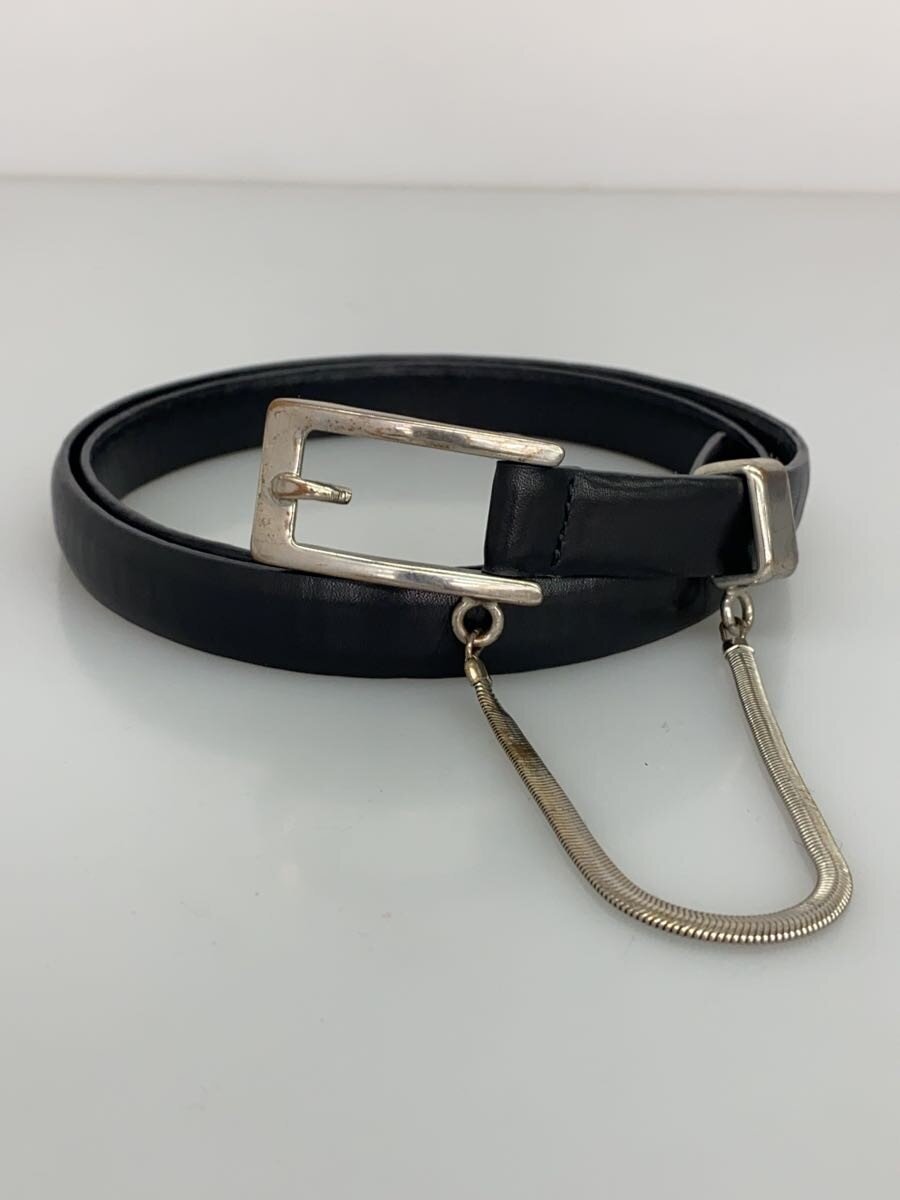 【中古】Maison Margiela◆三尺帯/なめし革/BLK/無地/レディース//【服飾雑貨他】