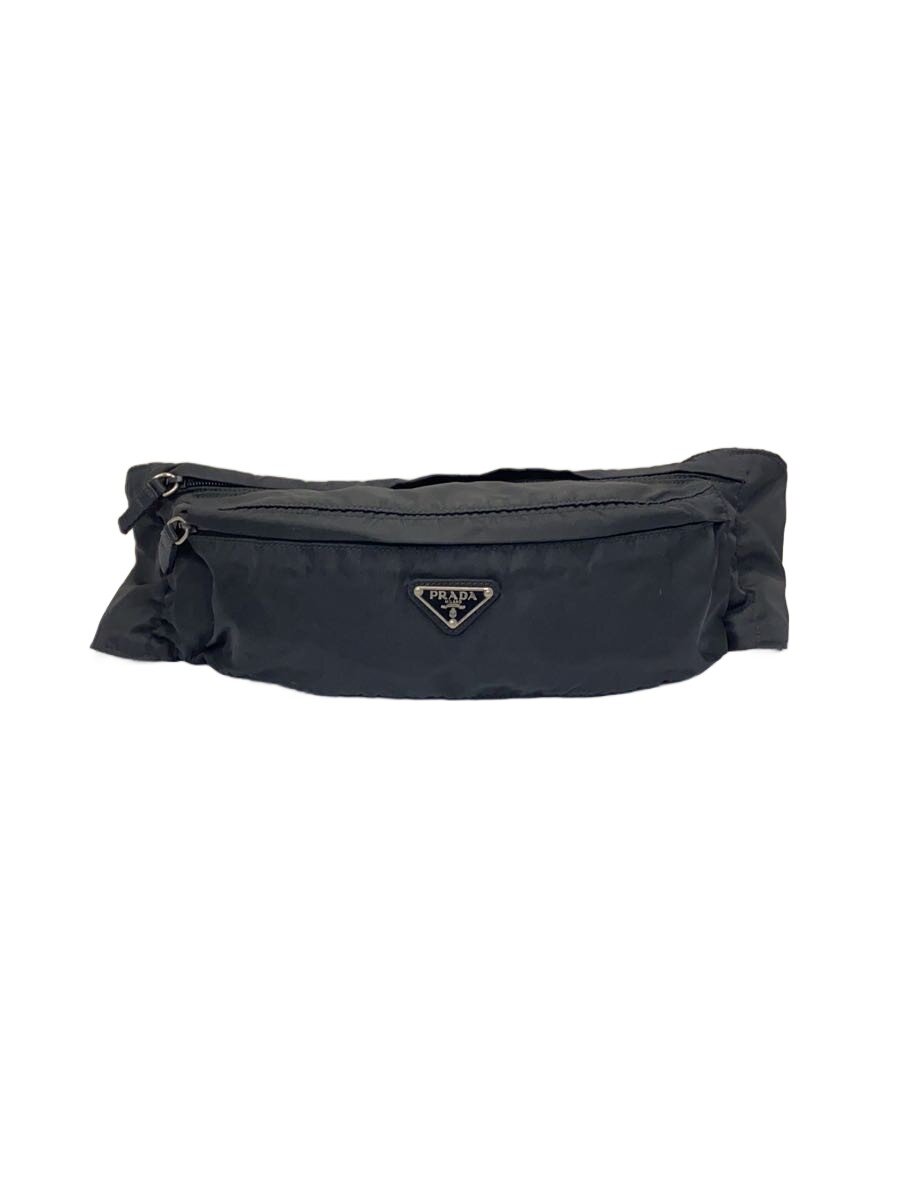 【中古】PRADA◆酉の方角御徒面子/ナイロン/BLK【御徒面子】