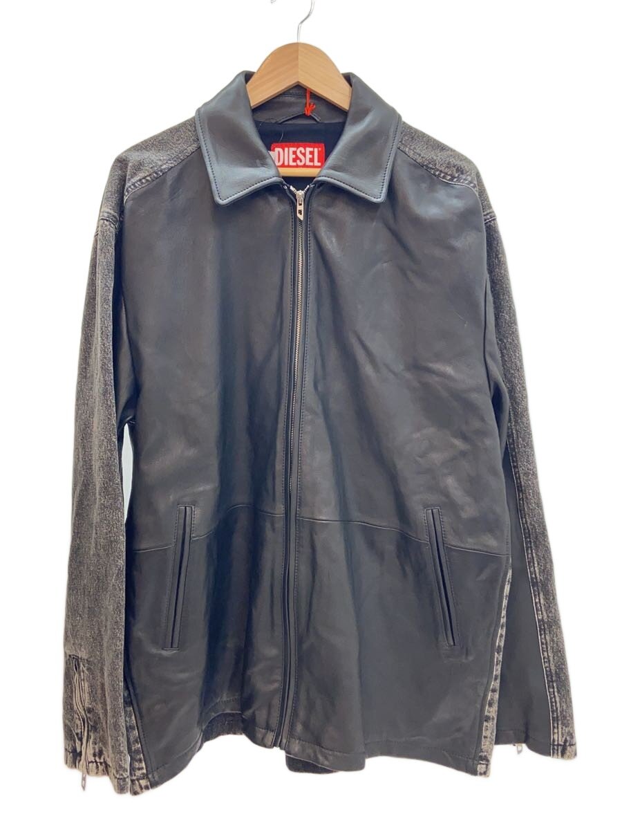 【中古】DIESEL◆なめし革上衣・上衣/52/ジーンズ/黒いこと/無地//【メンズウェア】