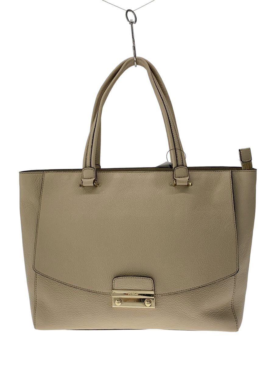 【中古】FURLA◆トートバッグ/--/BEG/891553【御徒面子】