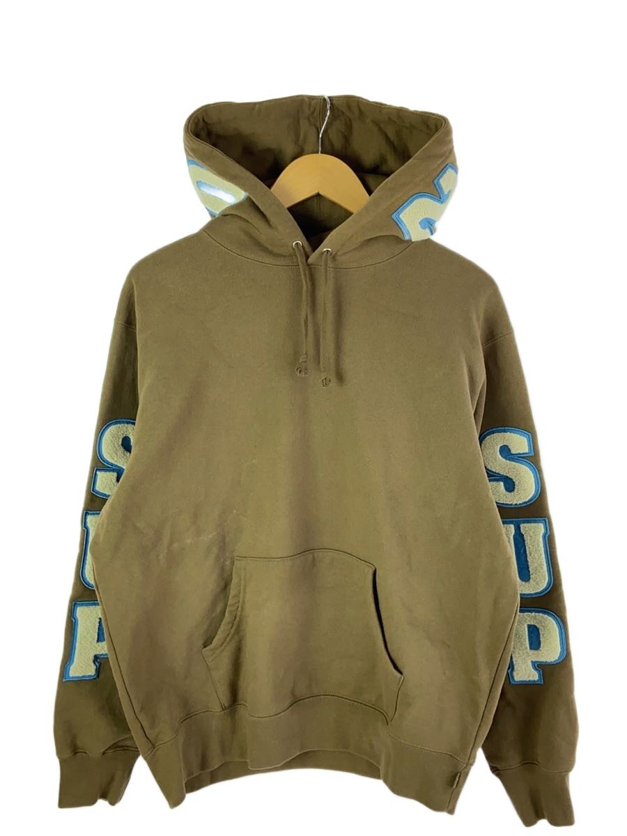 【中古】Supreme◆パーカー/S/綿織物/KHK/22SS/Supreme Team Chenille HoodedSweatshirt【メンズウェア】