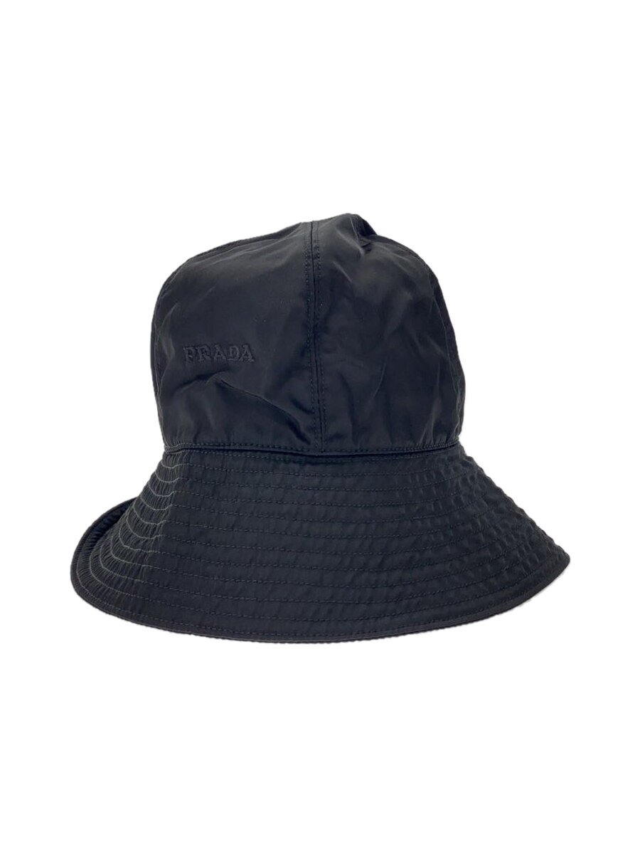 【中古】PRADA◆ハット/--/ナイロン/BLK/レディース【服飾雑貨他】｜2ｎｄ STREET 店