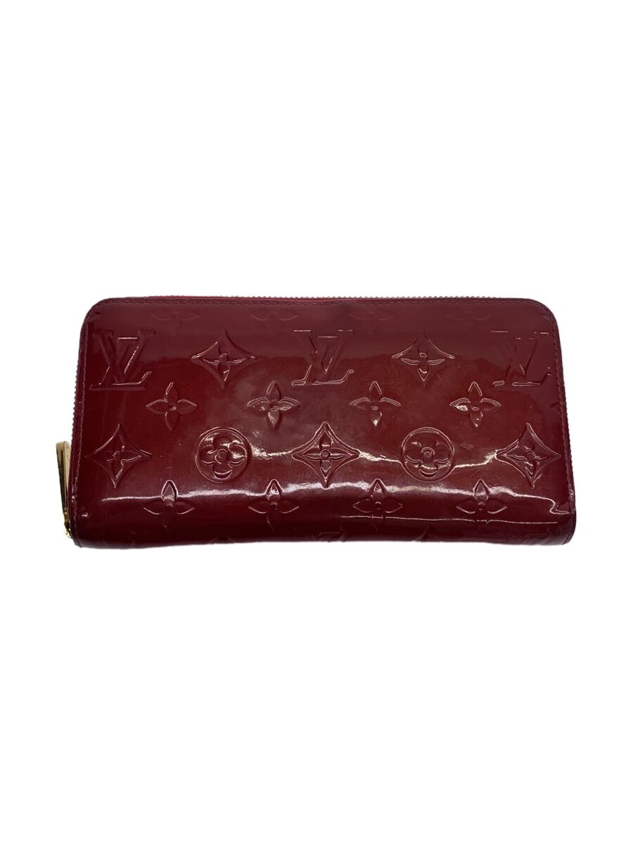 【中古】LOUIS VUITTON◆ジッピー・ウォレット_モノグラム・ヴェルニ_RED/エナメル/RED/モノグラム/レディース【服飾雑貨他】