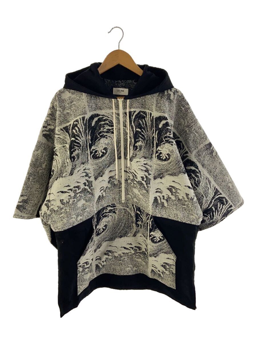 【中古】CELINE◆バハセーターローウォッシュジャガードデニムパーカー/S/綿織物/BLK/2Q629229U.07IA【メンズウェア】