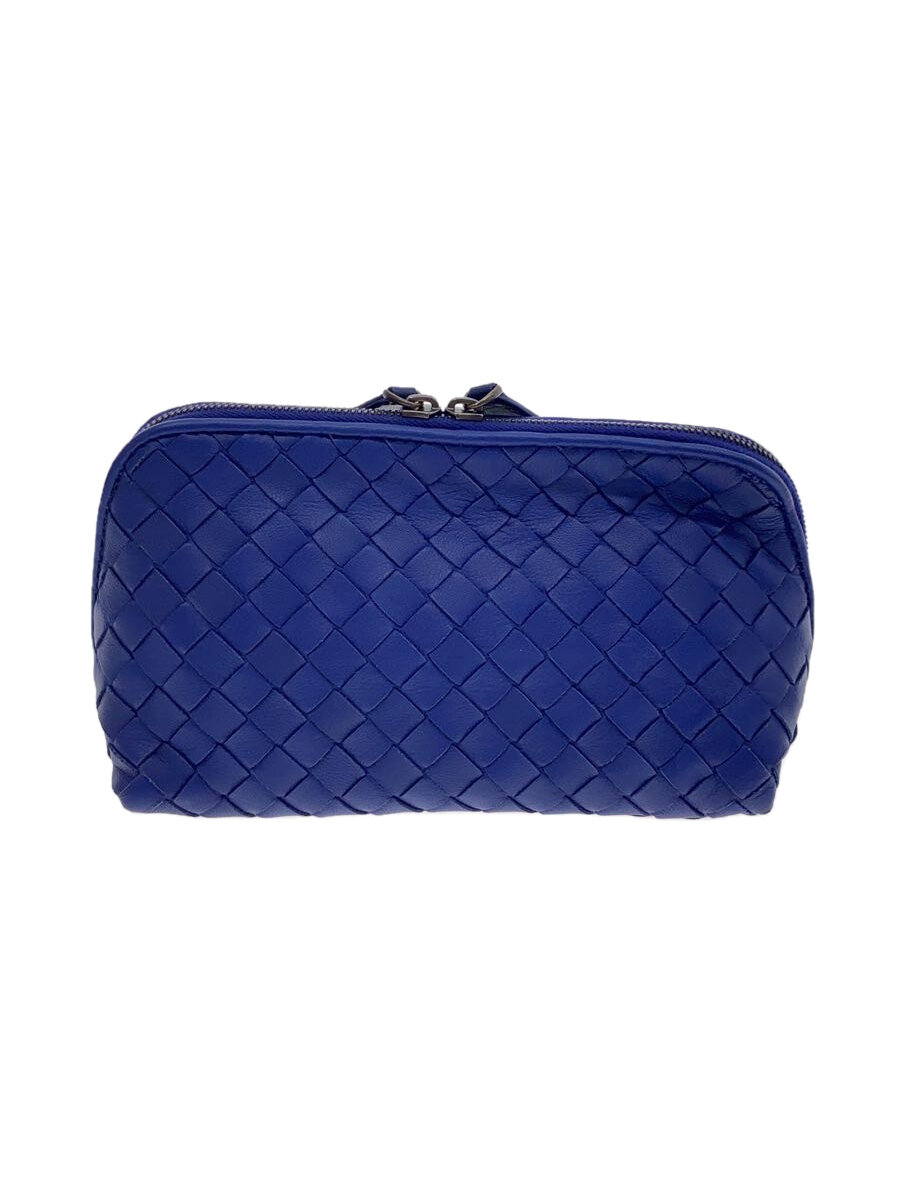 【中古】BOTTEGA VENETA◆ボッテガヴェネタ/合切袋/なめし革/青み//【御徒面子】