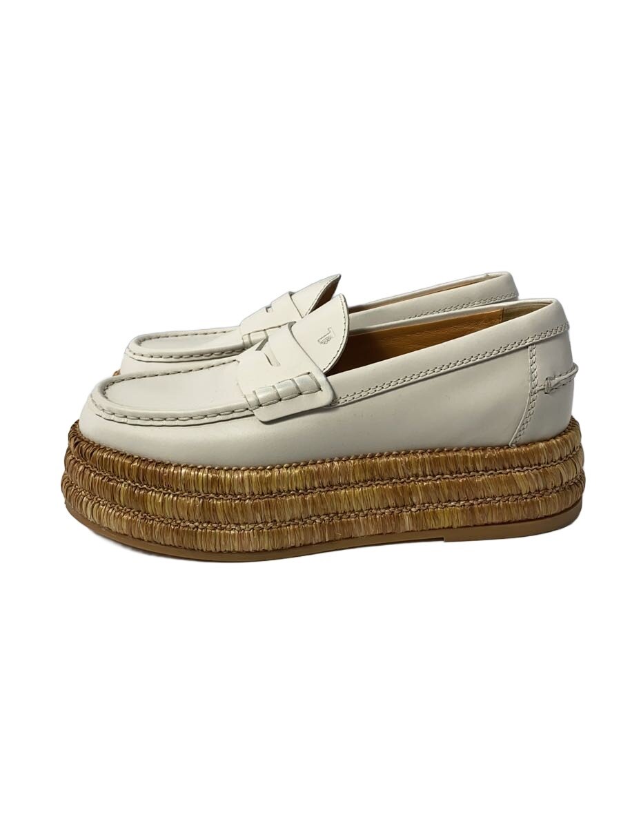 【中古】TOD’S◆置き目毛皮/37/WHT【シューズ】