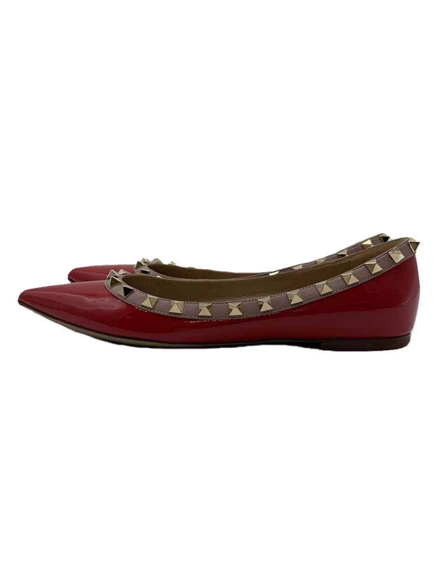 【中古】VALENTINO◆平ったいパンプス/35.5/RED【シューズ】