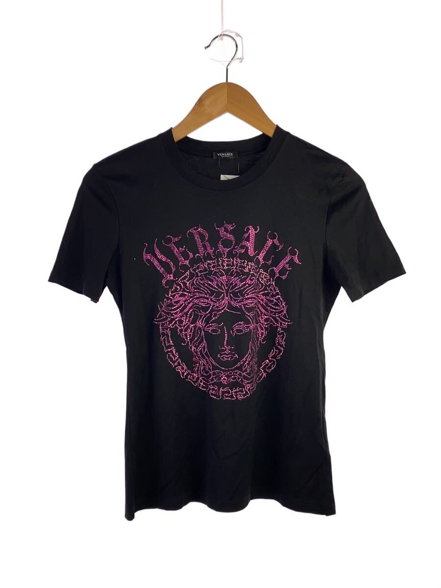 【中古】VERSACE◆半袖カットソー/42/--/BLK/無地【レディース御召しもの】