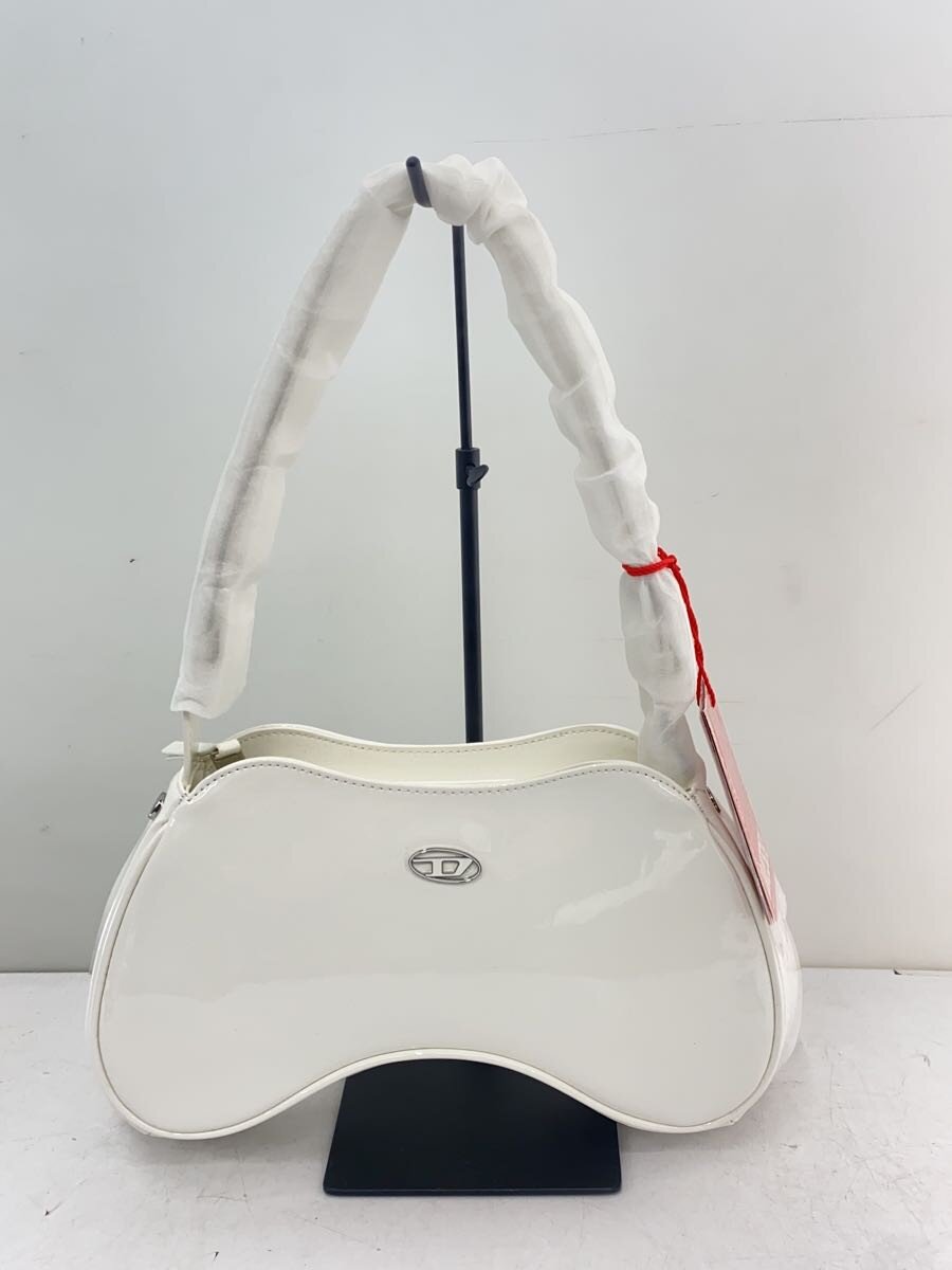 【中古】DIESEL◆ハンドバック/エナメル/WHT/X09100//【御徒面子】