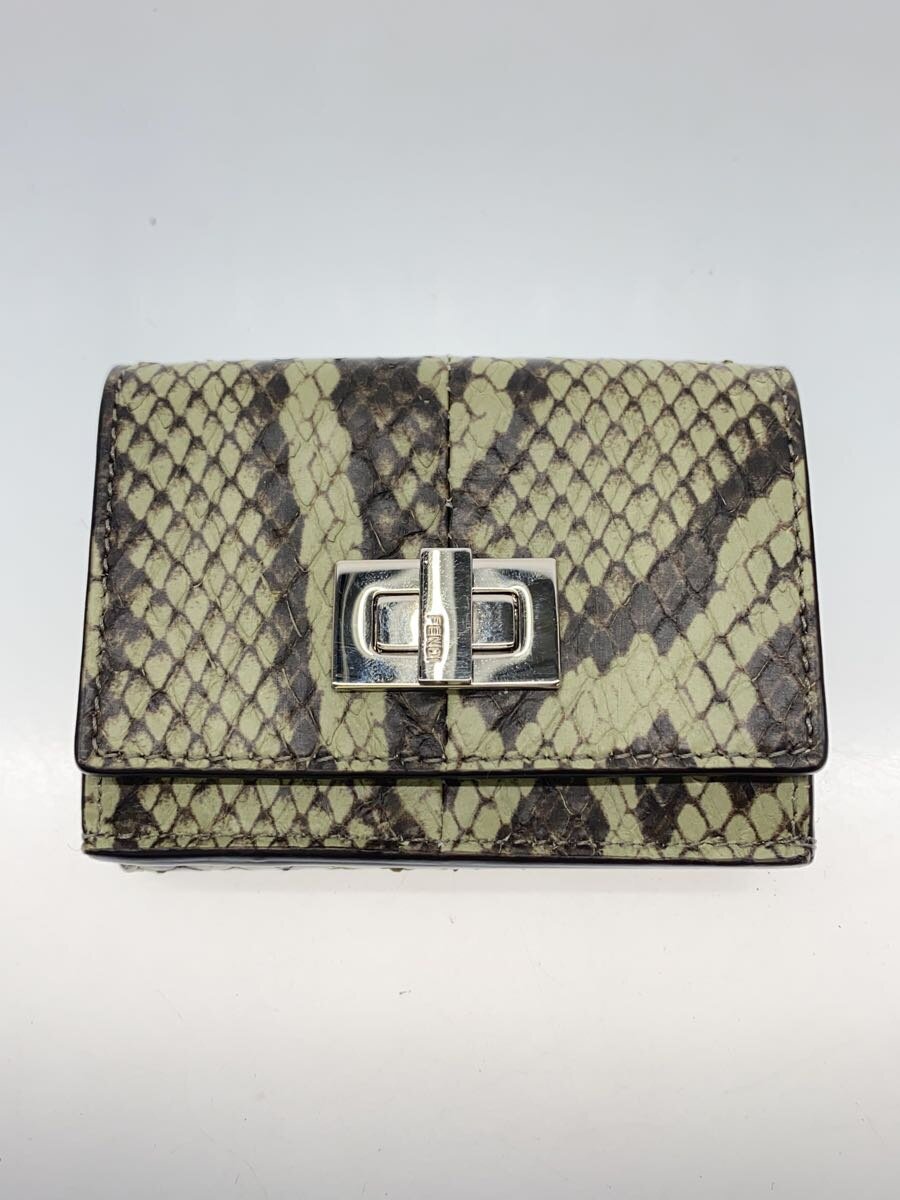 【中古】FENDI◆3つ折り財布/レザー/GRN/グリーン/アニマル/レディース【服飾雑貨他】｜2ｎｄ STREET 店