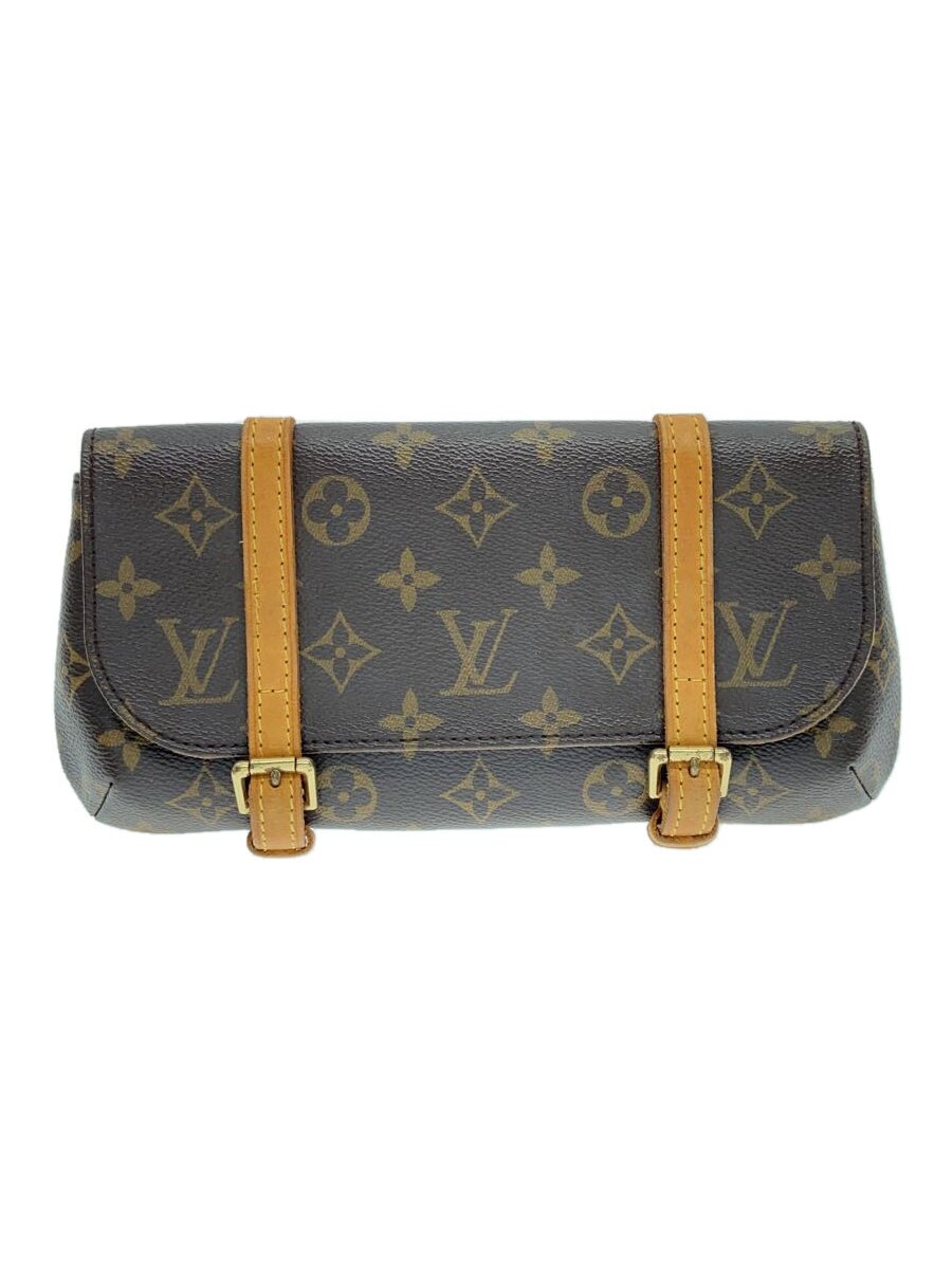 【中古】LOUIS VUITTON◆ポシェット・マレル_モノグラム・帆布_BRW/PVC/BRW【御徒面子】