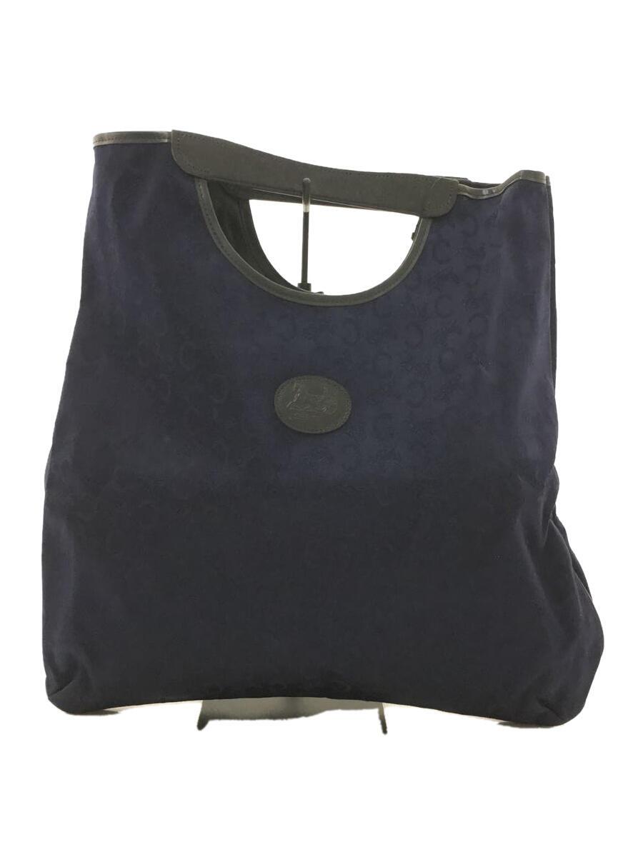 【中古】CELINE◆ノエビア/マカダム/トートバッグ/帆布/NVY/無地【御徒面子】