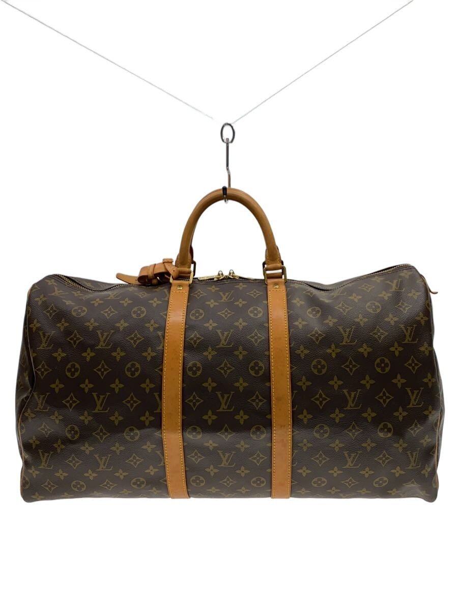 【中古】LOUIS VUITTON◆キーポル55_モノグラム・帆布/PVC/BRW【御徒面子】
