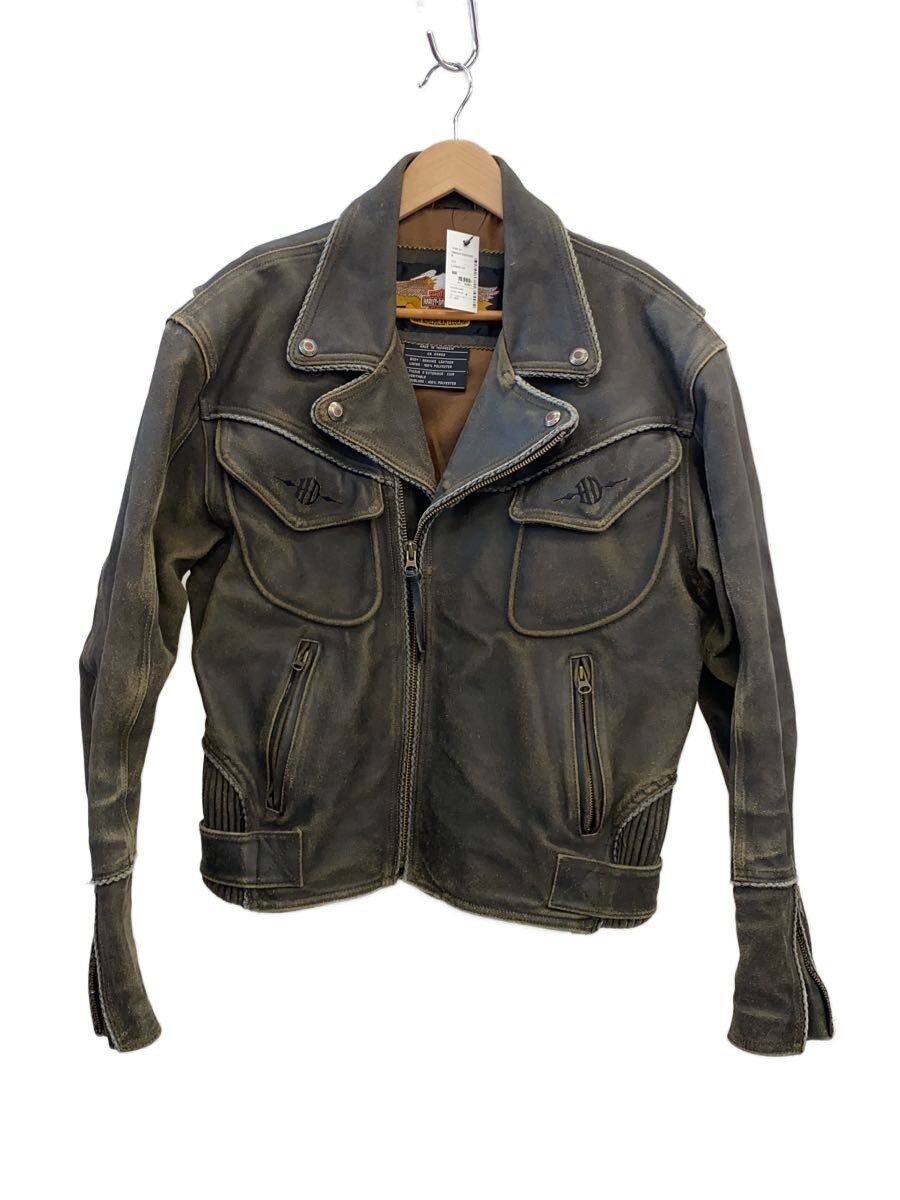 【中古】HARLEY DAVIDSON◆なめし革上衣・上衣/--/なめし革/無地【メンズウェア】