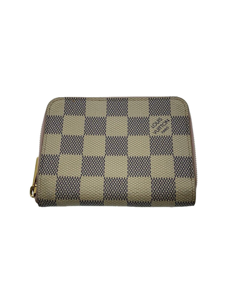 【中古】LOUIS VUITTON◆内側使用感有/ジッピー・コインパース_ダミエ・アズール/PVC/WHT/レディース【服飾雑貨他】
