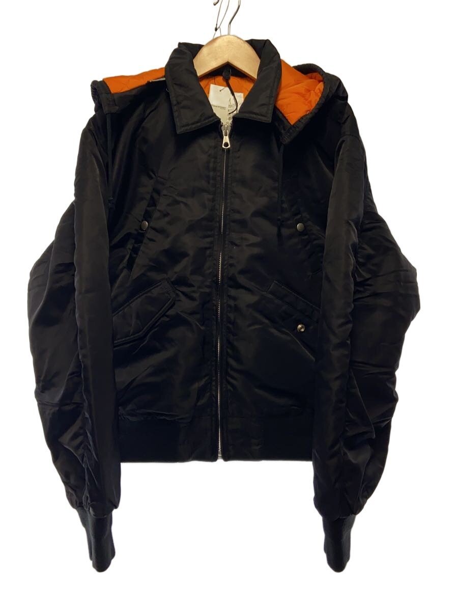 【中古】STUSSY◆FLIGHT BOMBER/飛行上衣/M/ポリエステル/BLK/115865//【メンズウェア】