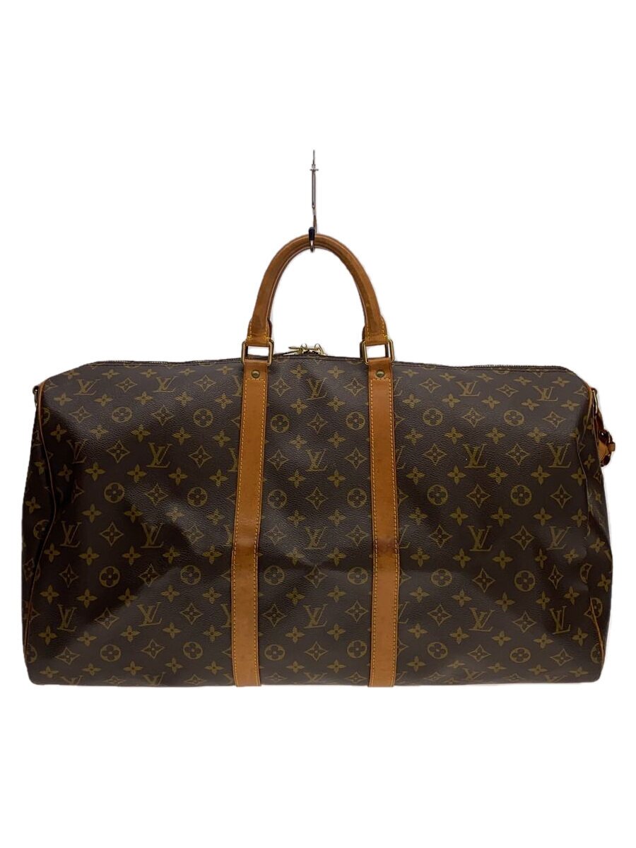 【中古】LOUIS VUITTON◆キーポル55_モノグラム・帆布_BRW/PVC/BRW【御徒面子】