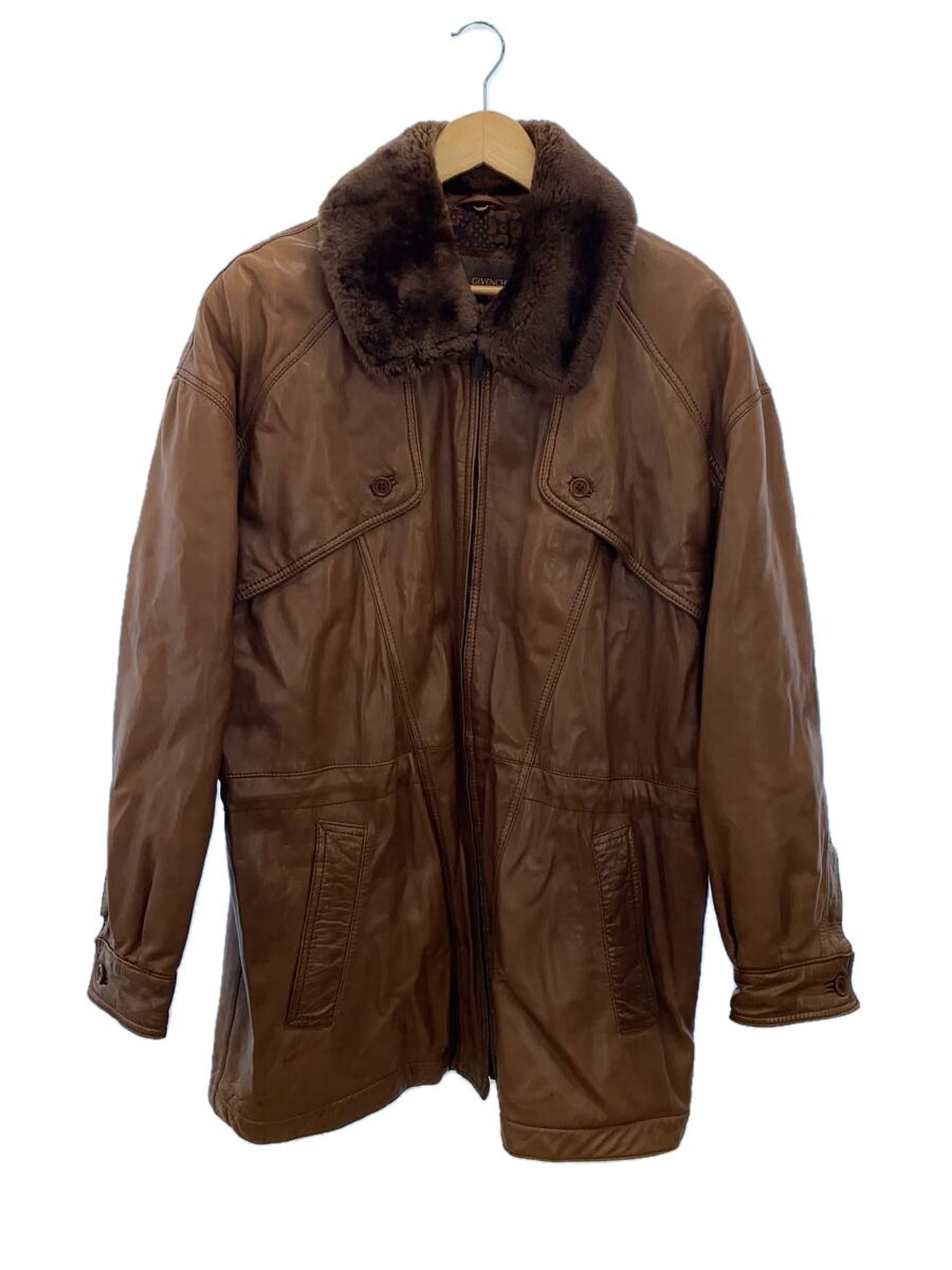 【中古】GIVENCHY◆なめし革上衣・上衣/50/なめし革/BRW/【メンズウェア】